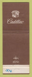 Matchbook Cover - Cadillac McAllister Whittier CA