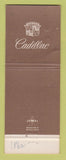Matchbook Cover - Cadillac Central Cleveland OH