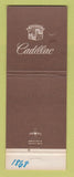 Matchbook Cover - Cadillac Drennen Birmingham AL WEAR
