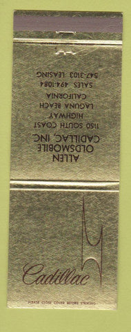 Matchbook Cover - Cadillac Allen Oldsmobile Laguna Beach CA