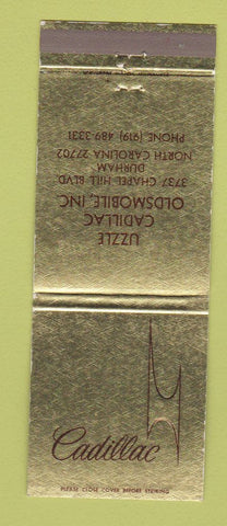 Matchbook Cover - Cadillac Uzzle Oldsmobile Durham NC