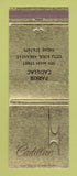 Matchbook Cover - Cadillac Parker Little Rock AR