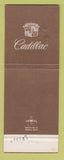 Matchbook Cover - Cadillac Center City Philadelphia PA WEAR