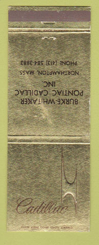 Matchbook Cover - Cadillac Burke Whitaker Pontiac Northampton MA WEAR