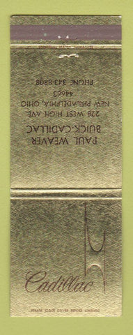 Matchbook Cover - Cadillac Paul Weaver Buick New Philadelphia OH