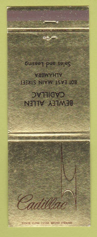Matchbook Cover - Cadillac Bewley Allen Alhambra CA