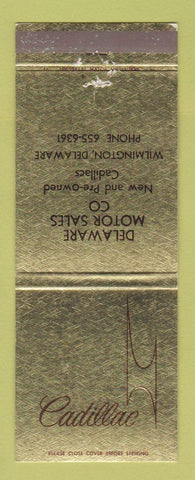Matchbook Cover - Cadillac Delaware Motors Wilmington DE