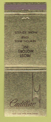 Matchbook Cover - Cadillac Frost Motors Newton MA