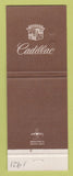 Matchbook Cover - Cadillac Frost Motors Newton MA