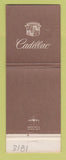 Matchbook Cover - Cadillac Horst Zimmerman Rock Island IL