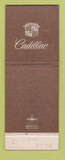 Matchbook Cover - Cadillac Uzzle Oldsmobile Durham NC