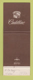 Matchbook Cover - Cadillac McAllister Whittier CA