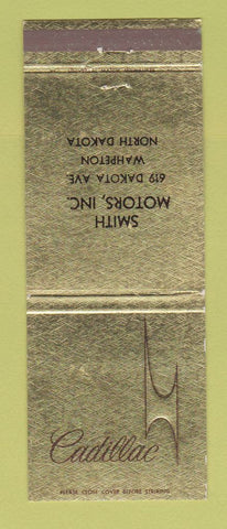 Matchbook Cover - Cadillac Smith Motors Wahpeton ND