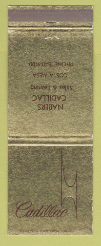 Matchbook Cover - Cadillac Nabers Costa Mesa CA