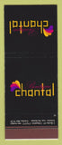 Matchbook Cover - Boutique Chantal Germany