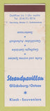 Matchbook Cover - Strandpavillon Glucksburg Ostsee Souveniers  SAMPLE WEAR