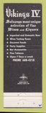 Matchbook Cover - Vikings IV Solvang CA liquor tobacco