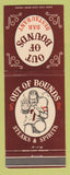 Matchbook Cover - Out of Bounds Bar Restaurant Denver Fort Collins Colorado