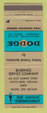 Matchbook Cover - Dodge Transmissions South Bend IN