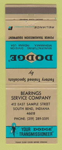 Matchbook Cover - Dodge Transmissions South Bend IN