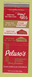 Matchbook Cover - Peluso's Restaurants Oakland CA