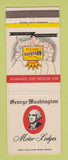 Matchbook Cover - George Washington Motor Lodges Best Western King of Prussia PA