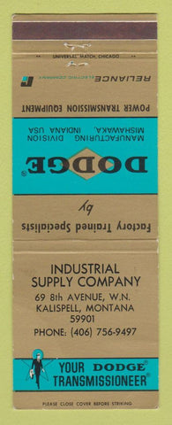 Matchbook Cover - Dodge Transmissions Kalispell MT WEAR