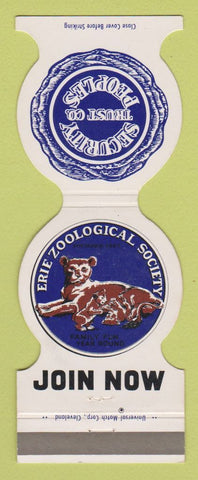 Matchbook Cover - Security Peoples Trust Erie Zoological Society