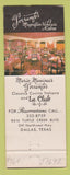 Matchbook Cover - Sorrento Italian Restaurant Dallas TX