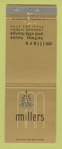 Matchbook Cover - Millers Halfway House Lakeland FL restaurant