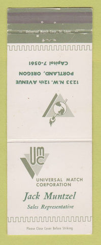 Matchbook Cover - Universal Match Corp Jack Muntzel Portland OR