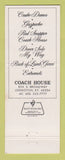 Matchbook Cover - Stanley Demos Coach House Lexington KY