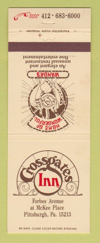 Matchbook Cover - Crossgates Inn Pittsburgh PA