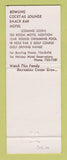 Matchbook Cover - Holiday Acres Motel Bowling Bridgeport MI