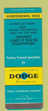 Matchbook Cover - Dodge Transmissions Indianapolis IN