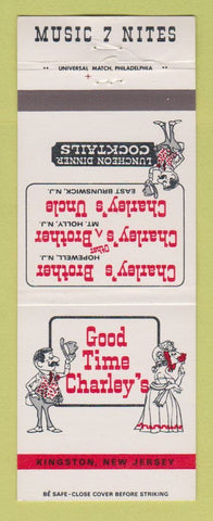 Matchbook Cover Good Time Charley's Restaurant Kingston NJ Hopewell Mount Holly
