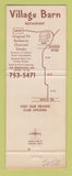 Matchbook Cover - The Village Barn Restaurant Waco TX
