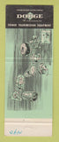 Matchbook Cover - Dodge Transmissions Trans Power Fort Wayne IN