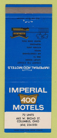 Matchbook Cover - Imperial 400 Motels Columbus OH