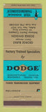 Matchbook Cover - Dodge Transmissions George Burke Buffalo NY