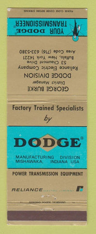 Matchbook Cover - Dodge Transmissions George Burke Buffalo NY