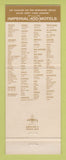Matchbook Cover - Imperial 400 Motels Akron OH