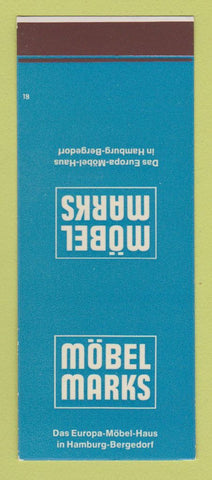 Matchbook Cover - Mobel Marks Hamburg Bergedorf Germany SAMPLE