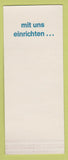 Matchbook Cover - Mobel Marks Hamburg Bergedorf Germany SAMPLE