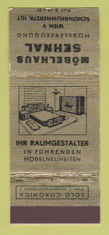 Matchbook Cover - Mobelhaus Sehnal Furniture Furniture Vienna