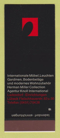 Matchbook Cover - Internationale Mobel Leuchten
