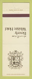 Matchbook Cover - Beverly Wilshire Hotel Beverly Hills CA