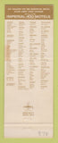 Matchbook Cover - Imperial 400 Motels Granite City IL