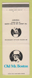 Matchbook Cover - Old Mr Boston Liquor Whiskey