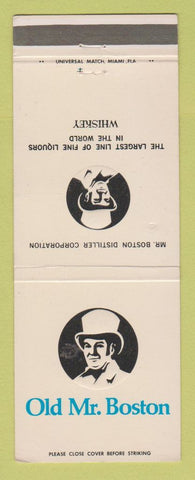 Matchbook Cover - Old Mr Boston Liquor Whiskey